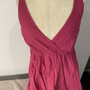 Fuschia Old Navy V-Neck Dress